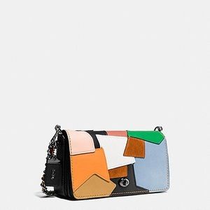 NWT The Limited Coach 75th Leather and Suede Patchwork Dinky Crossbody Bag